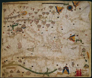 Námořní mapa Středozemního moře a Černého moře, 40. léta 15. století
