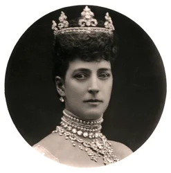 Královna Alexandra 1844-1925, královna choť krále Edwarda VII., konec 19. století.