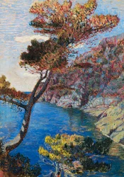 Portofino, Rubaldo Merello (1872-1922), olej na plátně, 60x46 cm. Itálie, 20. století.