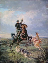 Lovec u barzojů, 1872