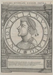 Římský císař Flavius Jovianus (tisk)