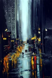 Světla, která svítí v New Yorku, 2025 (olej na plátně)