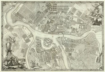 Mapa Petrohradu Kniha k 50. výročí založení Petrohradu, 1753