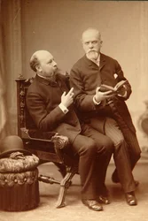 Umělec Pavel Vassilievich Shukovsky (1846-1912) Historik Alexander Oněgin (Otto) ve Výmaru. Foto albuminu