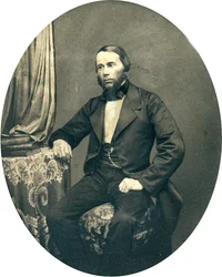 Portrét filologa a lingvisty Jakova K. Grotha (1812-1893). Foto albuminu