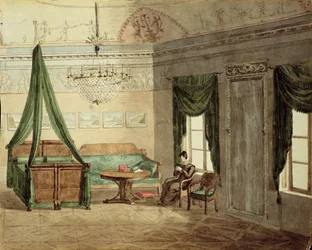 Klasická ložnice, 1819 (Wc na papíře)