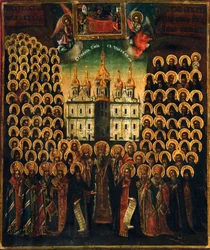 Světci z Kyjevského kláštera jeskyní, druhá polovina 18. století.