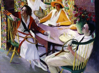 After Tennis, cca 1921-25 (olej na panelu)