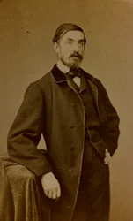 Portrét Auguste Paula Charlese Anastasiho, francouzského malíře; vizitka (černobílá fotografie)