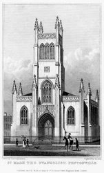 Kostel svatého Marka Evangelisty, Pentonville, Islington, Londýn, 1828.