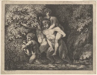 Rodina Satyrů v pohybu, 18. století.