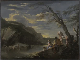 Krajina s koupajícími se kolem roku 1660