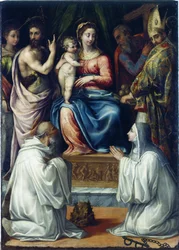 Panna se svatými Kristýnou z Bolseny, Janem Křtitelem, Filipem, Mikulášem…, 1540.