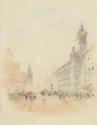Trongate, Glasgow (tužka a akvarel)