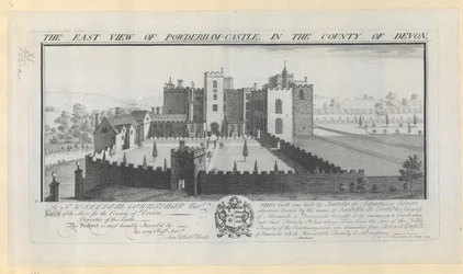 Východní pohled na hrad Powderham v hrabství Devon