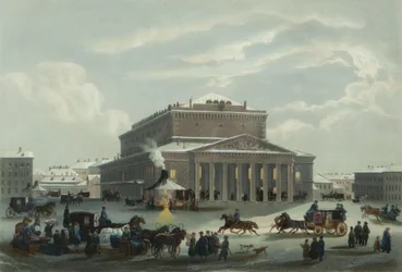 Petrohradské císařské divadlo Bolshoi Kamenny Theatre, konec 40. let 19. století.