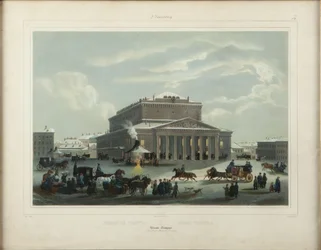 Petrohradské císařské divadlo Bolshoi Kamenny Theatre, konec 40. let 19. století.
