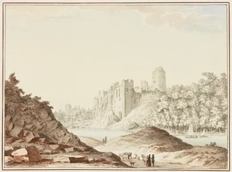 Hrad Pembroke (wc na tkaném papíře)
