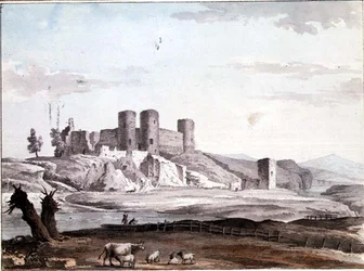 Rhuddlanský hrad z mostu