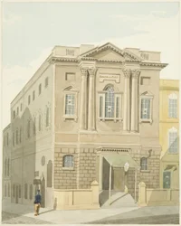Shromáždění, Prince Street (tužka a akvarel na papíře)