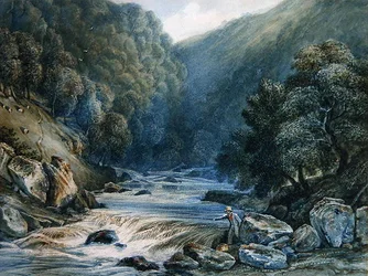 On the Dart (akvarel na papíře)