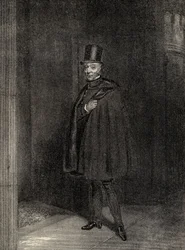 Vévoda vchází do Sněmovny lordů, ilustrace z 