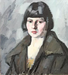 Hlava mladé dívky, kolem roku 1920