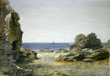 Backways, poblíž Tintagel, Cornwall (akvarel na papíře)