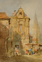 Tržiště v Bruggách, počátek 19. století.