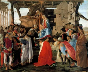 Klanění mudrců, asi 1475 (tempera na desce)