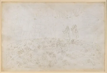 La Divina Commedia, Peklo XXXII. Devátý kruh (Cocytus), 1. a 2. pás: Trest pro zrádce příbuzných a vlasti v ledu Caina a Antenora