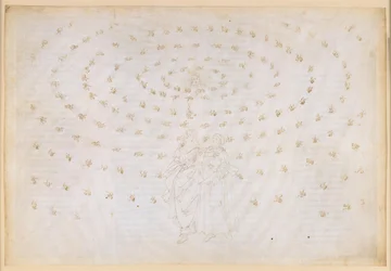 La Divina Commedia, Paradiso XXIV. Osmá sféra (nebe pevných hvězd): Beatrice prosí Petra, aby prověřil jejího žáka v pravé víře, která je první teologickou ctností; Danteho vyznání víry