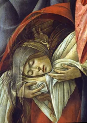 Oplakávání mrtvého Krista, detail Máří Magdalény, 1490-1500, detail díla 44244