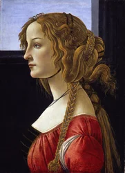 Profilový portrét mladé ženy Simonetta Vespucci, cca 1476