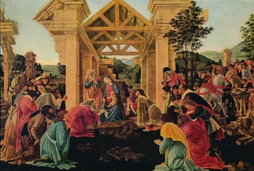 Klanění tří králů, c1475-1476