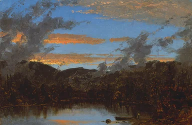 Mlha vycházející při západu slunce v Catskills, c. 1861.