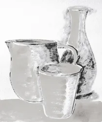 Skica monochromatického zátiší