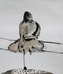 Náčrt samurajské meditace