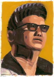 Roy Orbison, 2008 (olej na papíře)