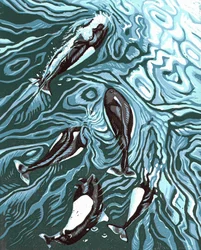 Wake Riders, 2016 (linoryt)