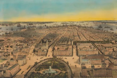 New-York Union Square, Pohled na jih, 1850.