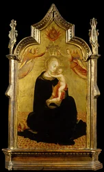 Madonna a dítě s anděly, ca. 1445-50.