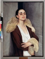 Portrét Melity Čalokašviliové, 20. století (tempera)