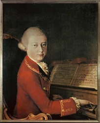 Mozart ve Veroně (olej na plátně)