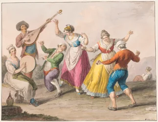 Vodové barvy; Tanečnice Tarantella