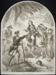 Zatčení majora Andre (litho)