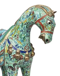 Kůň, 20. století (cloisonné smalt)