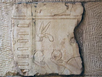 Detail reliéfu, Luxor (kámen)