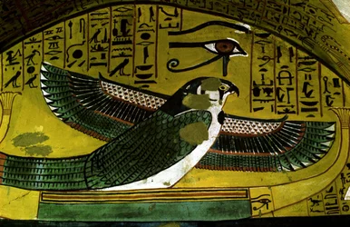 Luxor - Théby: MEDINEH. Vesnice a nekropole řemeslníků. Detail hrobu z 18. dynastie.