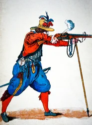 Mušketýr (barva litho)